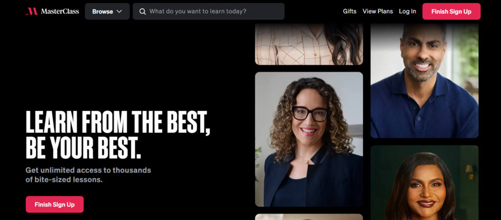 Masterclass Homepage